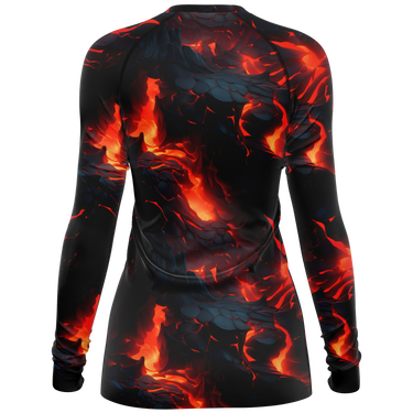 Chokefish™ Long Sleeve Rashguard Volcano Woman's Shirt-001